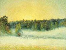 Haga click para ver la imagen ampliada sunset and fog at eragny by camille pissarro.jpg